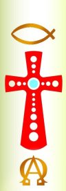 Candle Sticker- Red Cross 2 Symbols (Without Year)