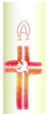 Candle Sticker - Dove And Cross (Without Year)