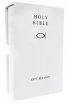 KJV Gift Bible, White, Imitation Leather, Hardback