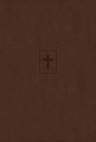 NIV, Thinline Bible, Large Print, Leathersoft, Brown, Red Letter, Comfort Print