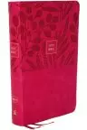 NKJV End-of-Verse Reference Bible, Personal Size Large Print, Leathersoft, Pink, Red Letter, Comfort Print