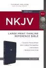 NKJV, Thinline Reference Bible, Large Print, Leathersoft, Blue, Red Letter, Comfort Print