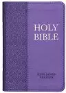 KJV Bible Mini Pocket Faux Leather, Purple
