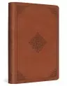 ESV Compact Bible (TruTone, English Saddle, Ornament Design)