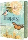 NLT Inspire Colouring Bible, Turquoise, Cloth Bound, Two-Inch-Wide Ruled Journaling Margins, Line-Art Illustrations, Matching Ribbon Marker