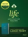 NLT Life Application Study Bible, Third Edition, Large Print (LeatherLike, Teal Blue, Red Letter)