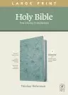 NLT Large Print Thinline Reference Bible, Filament-Enabled Edition (LeatherLike, Floral Leaf Teal, Red Letter)