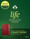 NLT Life Application Study Bible, Third Edition, Large Print (LeatherLike, Berry, Red Letter)
