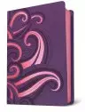 Hands-On Bible NLT (LeatherLike, Purple/Pink Swirls)