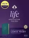 NKJV Life Application Study Bible, Third Edition, Large Print (LeatherLike, Teal Blue, Indexed, Red Letter)