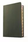 NLT Large Print Thinline Reference Bible, Filament-Enabled Edition (Genuine Leather, Olive Green, Indexed, Red Letter)