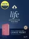 KJV Life Application Study Bible, Third Edition, Large Print (LeatherLike, Peony Pink, Indexed, Red Letter)