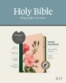 KJV Wide Margin Bible, Filament-Enabled Edition (LeatherLike, Pink Rose Garden, Indexed, Red Letter)