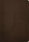 NLT Premium Value Compact Bible, Filament-Enabled Edition (LeatherLike, Dark Brown Framed Cross)