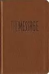 The Message Bible Compact, Bible, Tan, Imitation Leather, One-Column Layout, Charts, Maps, Ribbon Marker