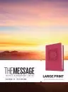 The Message Bible Large Print, Bible, Pink, Imitation Leather, Maps, Charts, Timelines, Ribbon Marker