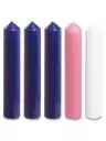 Purple, Pink and White Advent Candle Set (12" x 2")