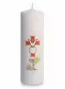 6" x 2" White First Communion/Confirmation Candle