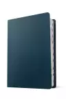 NLT Personal Size Giant Print Bible, Filament-Enabled Edition (Genuine Leather, Navy Blue, Indexed, Red Letter)