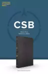 CSB Giant Print Reference Bible, Black Genuine Leather