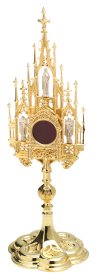 Gold Plated Neo-Gothic Reliquary H 40 cm