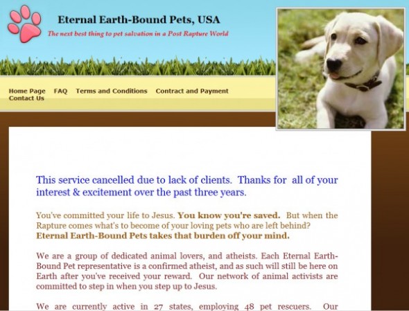 Pet Rapture Website eternal-earthbound-pets