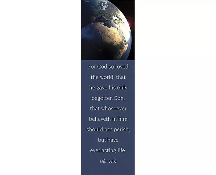 John 3: 16 Globe Bookmark - Pack of 25