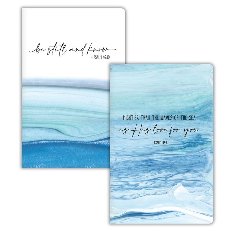 Notebook Set-Be Still/Mightier Than The Waves (Set Of 2)