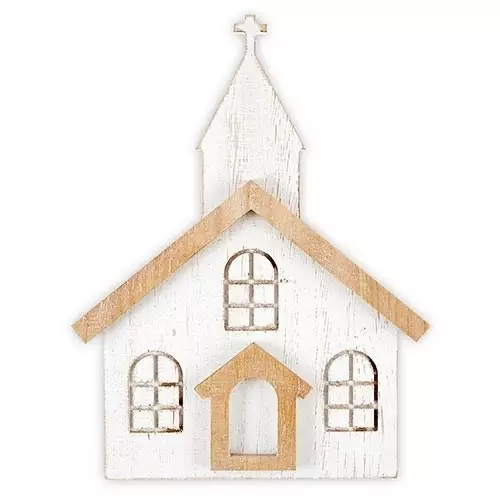 Wall Plaque-Country Church (10.43" x 13.58")