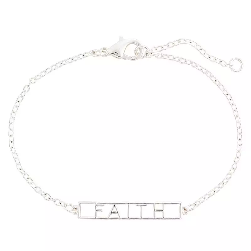 Bracelet-Kingdom Words-Faith-Silver Plate
