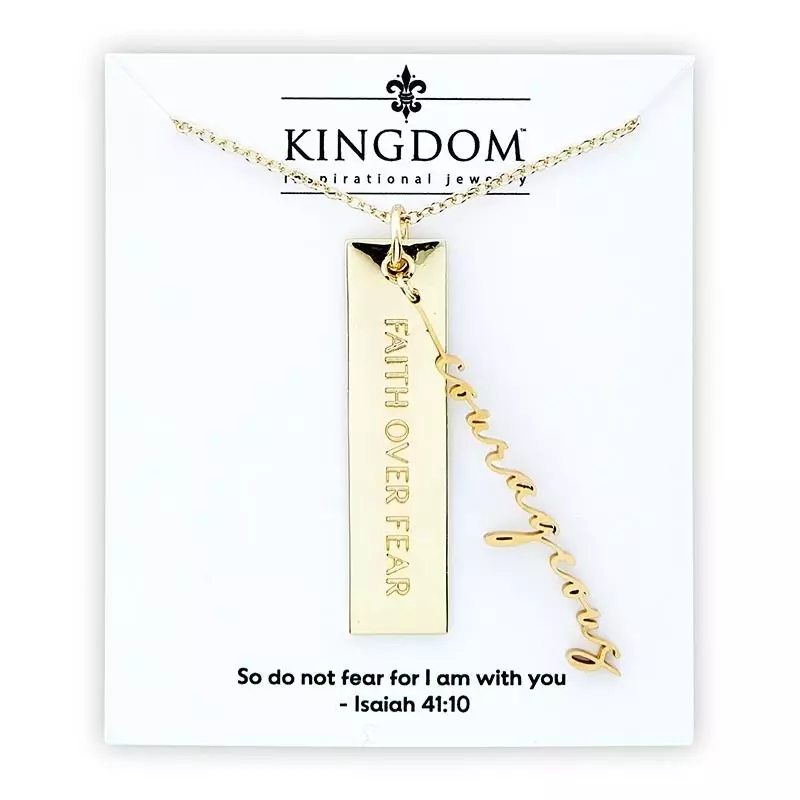 Necklace-Name Plate-Courageous