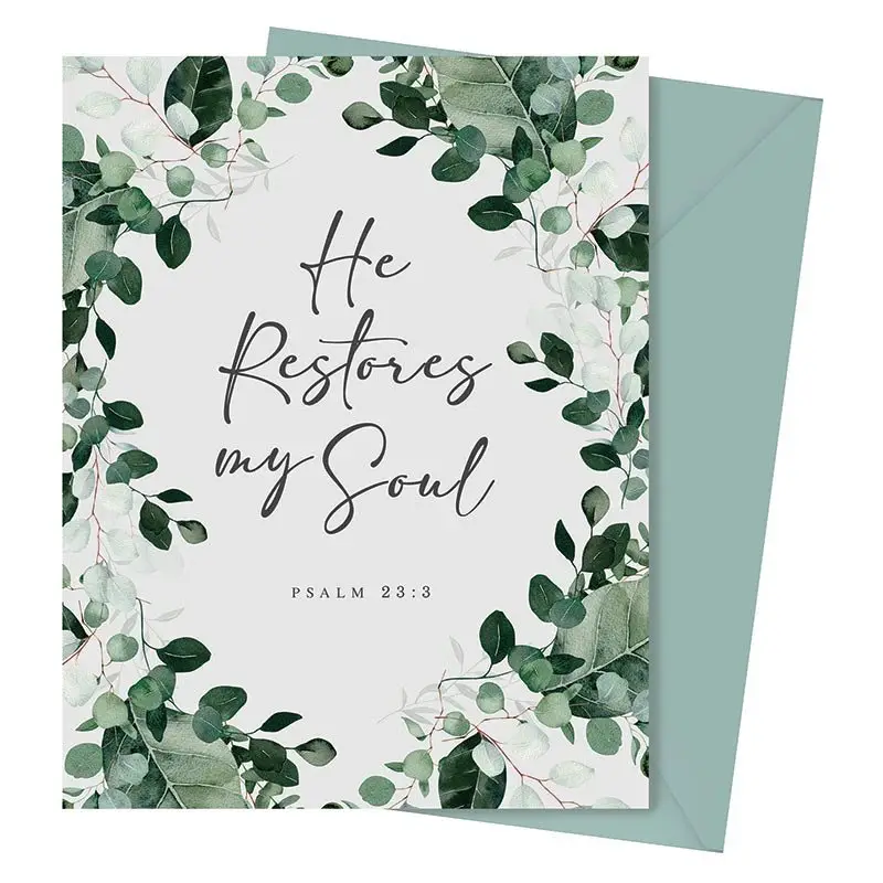 Cards-Boxed Set-He Restores My Soul (12 Cards)