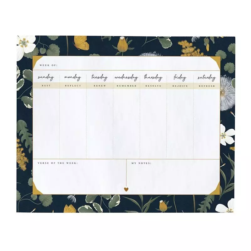 Weekly Planner Pad-In Christ Alone (10" x 8")