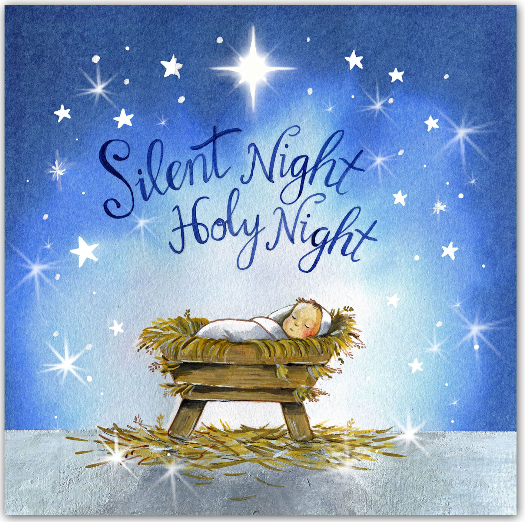 Silent Night (Pack of 5) Christian Christmas Cards | Free Delivery when ...