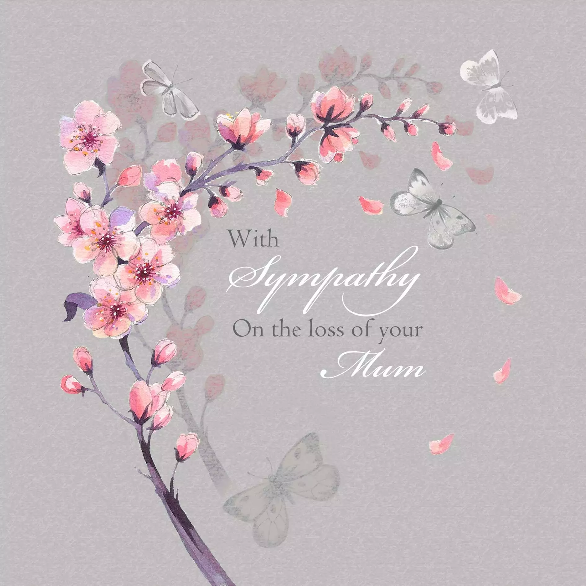 Loss Of A Mother In Law With Sympathy Blue Floral Condolences Card - View #9