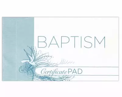Certificate-Baptism Pad (8 x 6) (Pack Of 25)