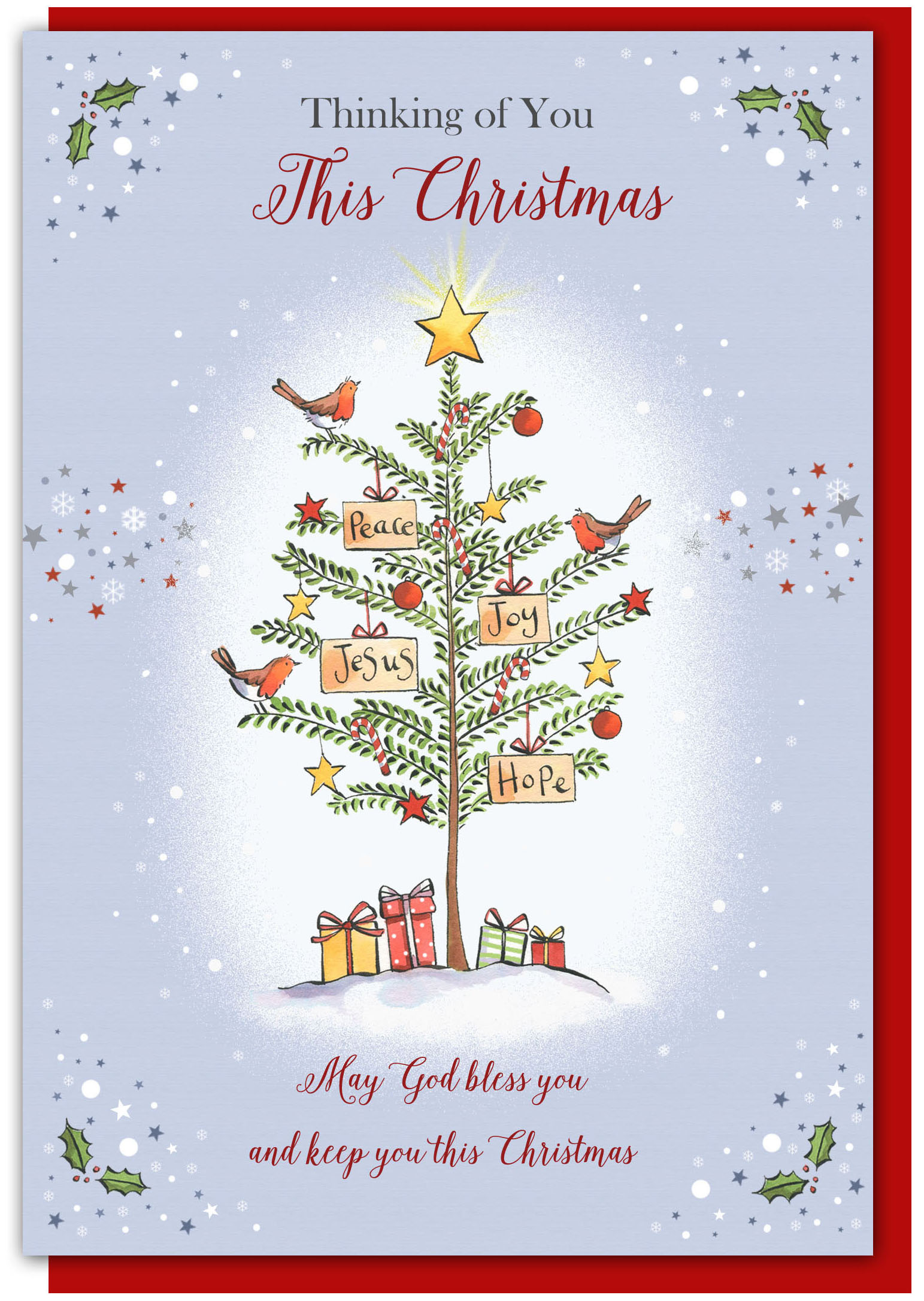 Thinking Of You At Christmas Thinking of You Tree Christmas Card 0700461845522 | Fast Delivery at Eden