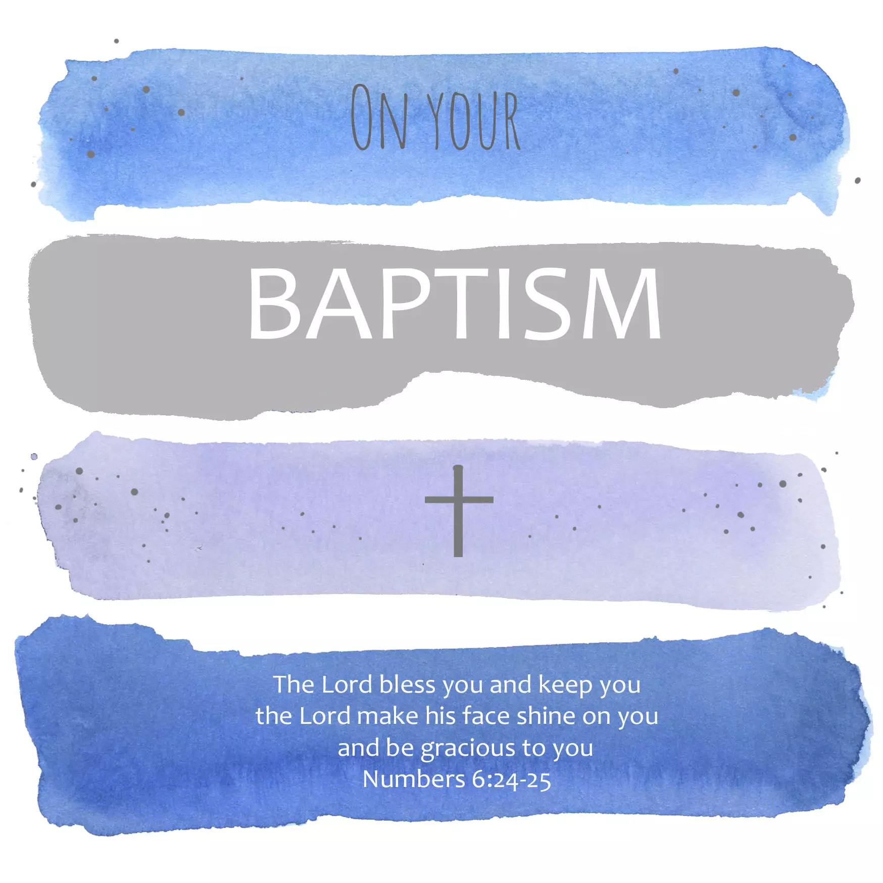Baptism Blessing Single Card