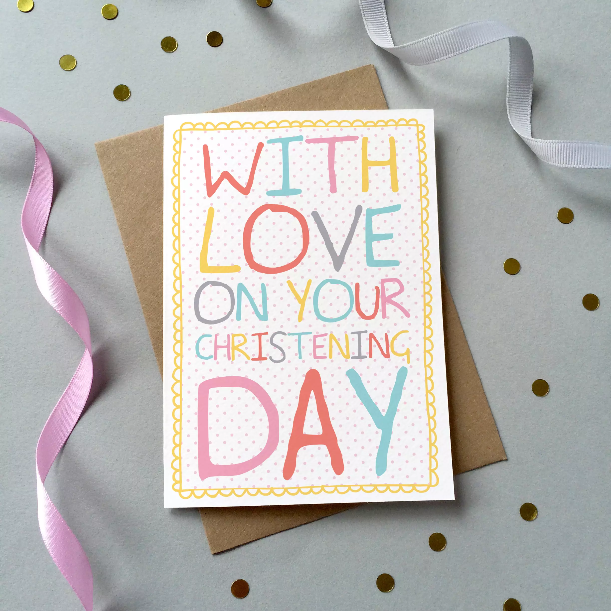 With Love on Your Christening Day Single Card