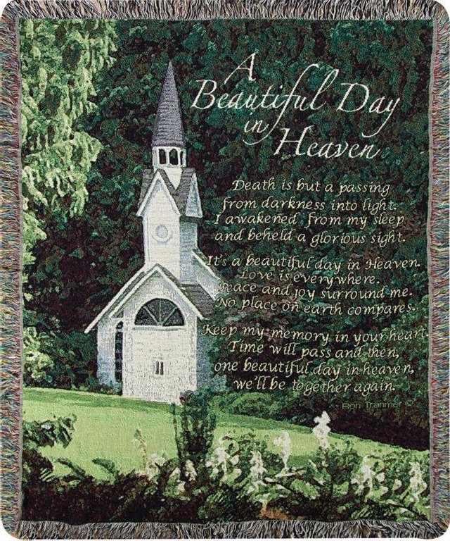 Throw-A Beautiful Day In Heaven-Bereavement-Tapestry 50" x 60" 