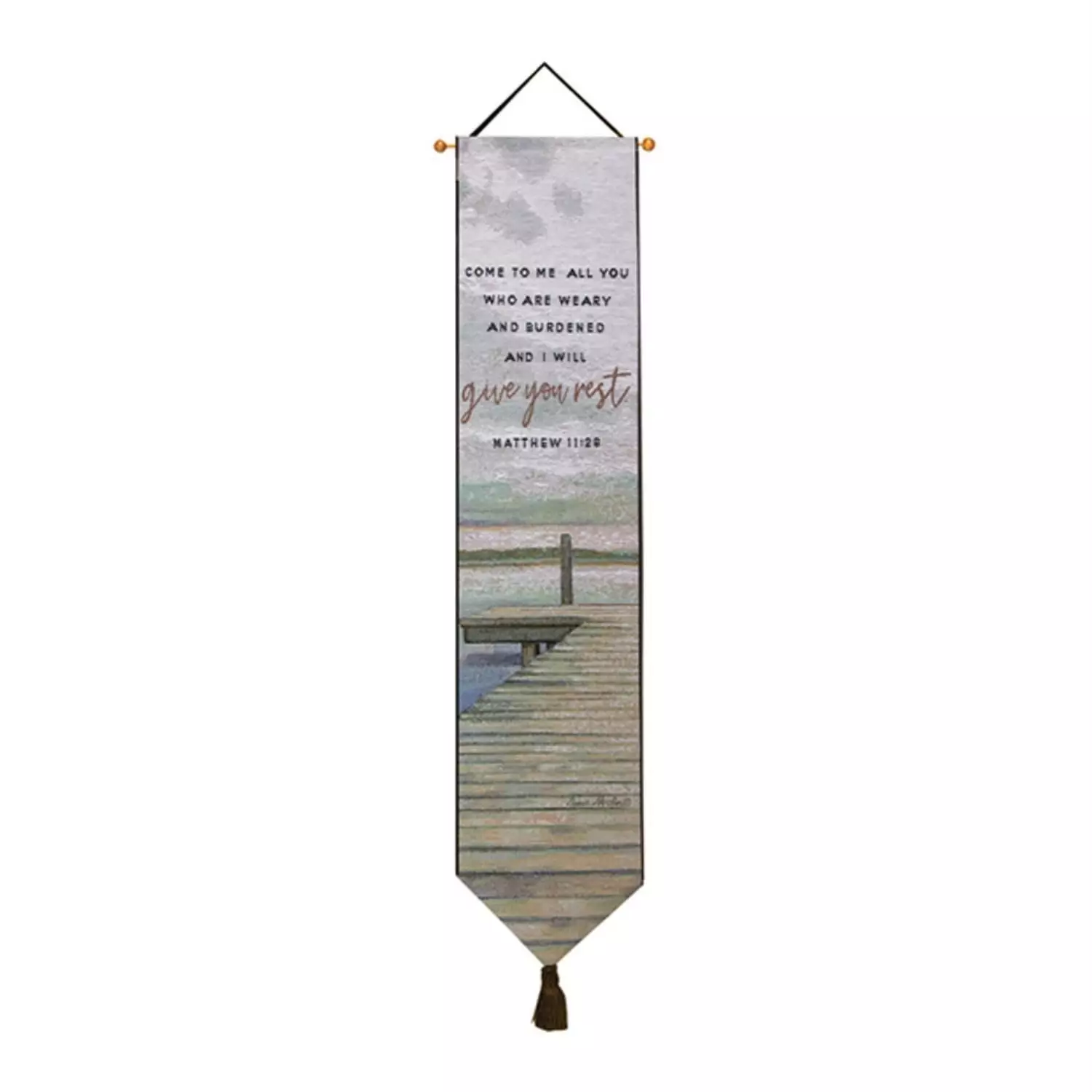 Bellpull-Tapestry-Give You Rest (9" x 41")