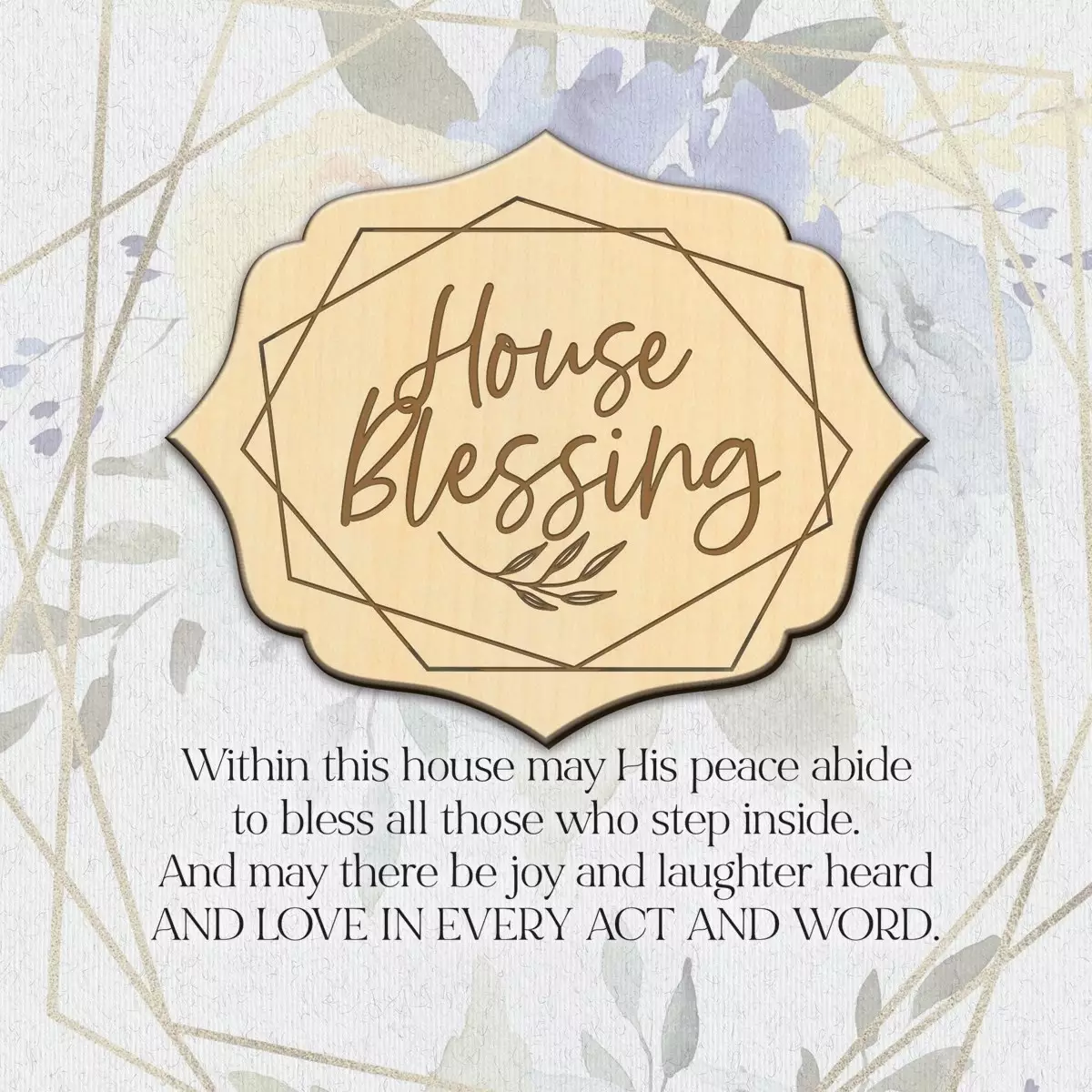 Plaque-Meadow Wood-House Blessing (6 x 6)