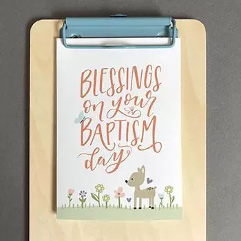 Blessings On Your Baptism Single Card