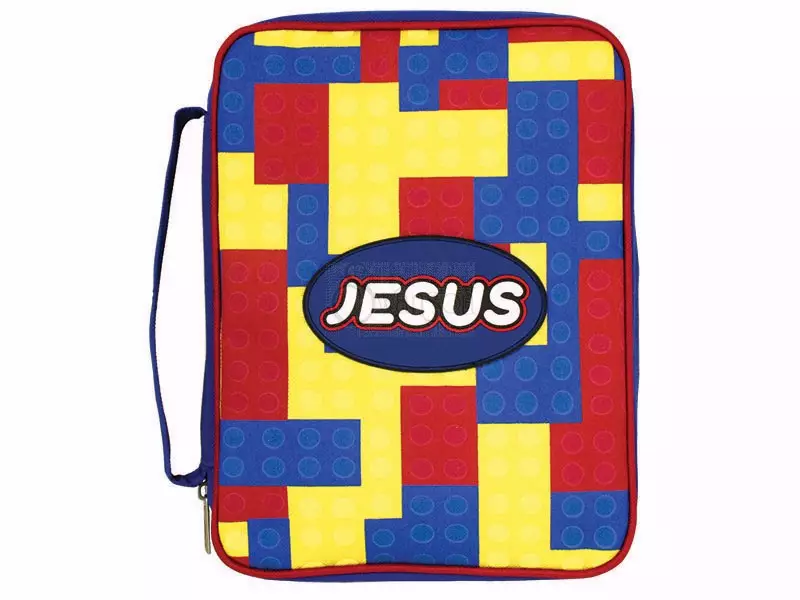 Large Jesus With Blocks Youth Bible Cover