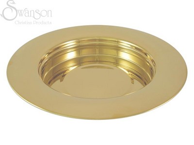 Communion-Goldtone- Deluxe -Bread Plate-Stackable Communion-Goldtone- Deluxe -Bread Plate-Stackable