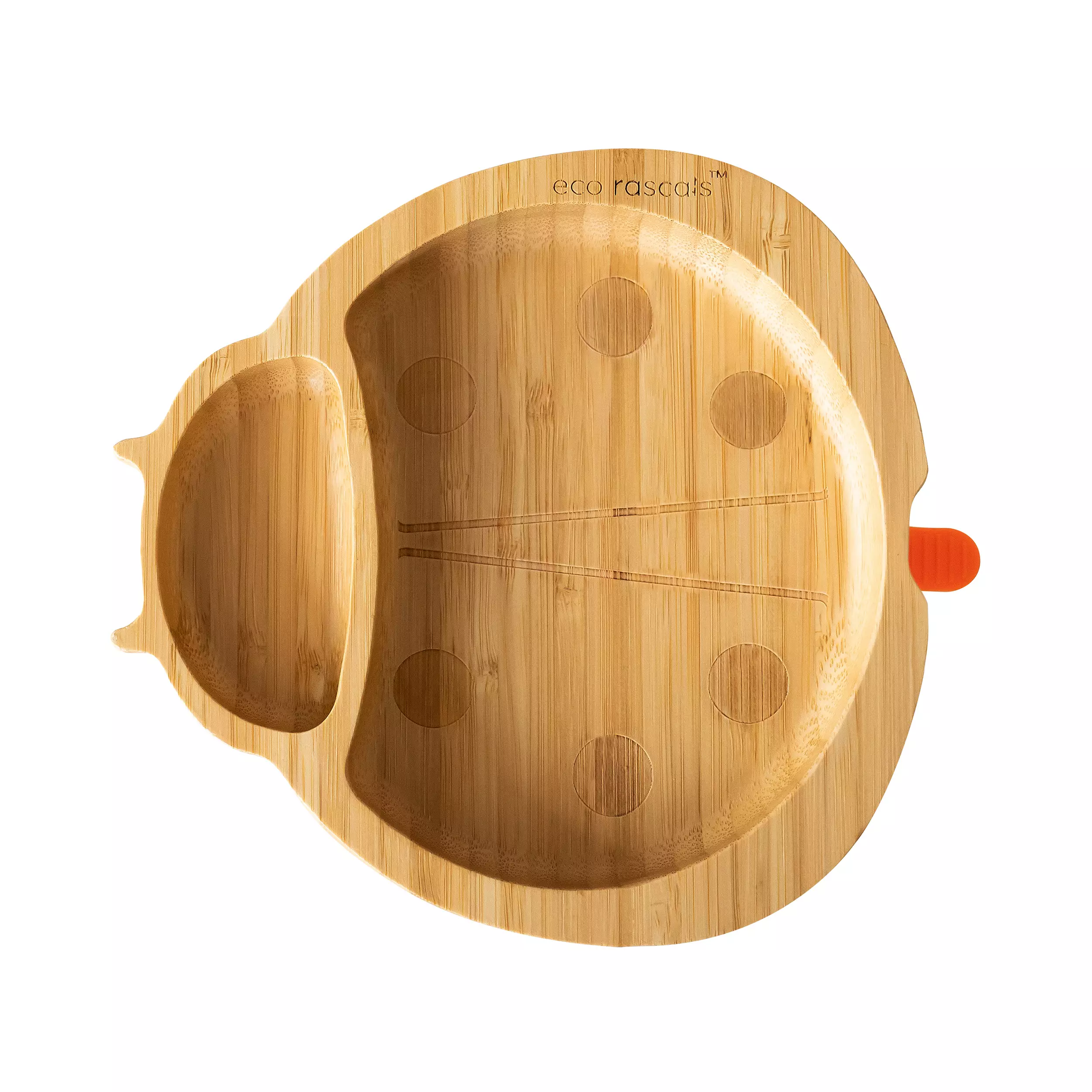 Bamboo Ladybird Suction Plate - Orange