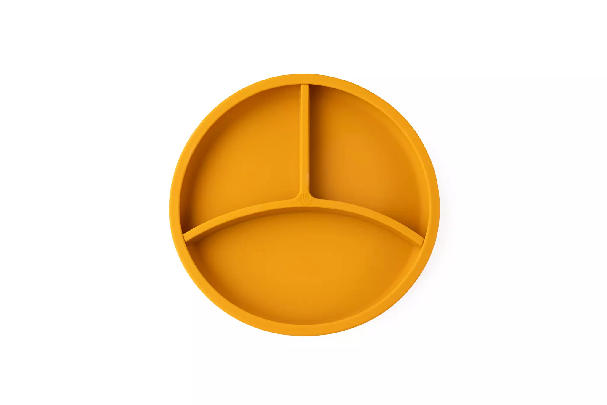 Silicone Plate - with Removable Divider -  Mustard