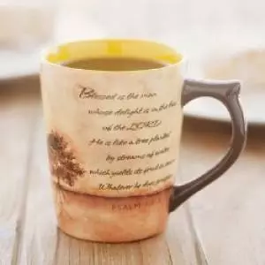 Blessed Is The Man - Tree Christian Mug Psalm 1:1-3