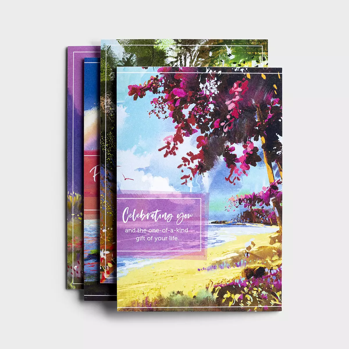 Birthday - Colorful Landscapes - 12 Boxed Cards, KJV