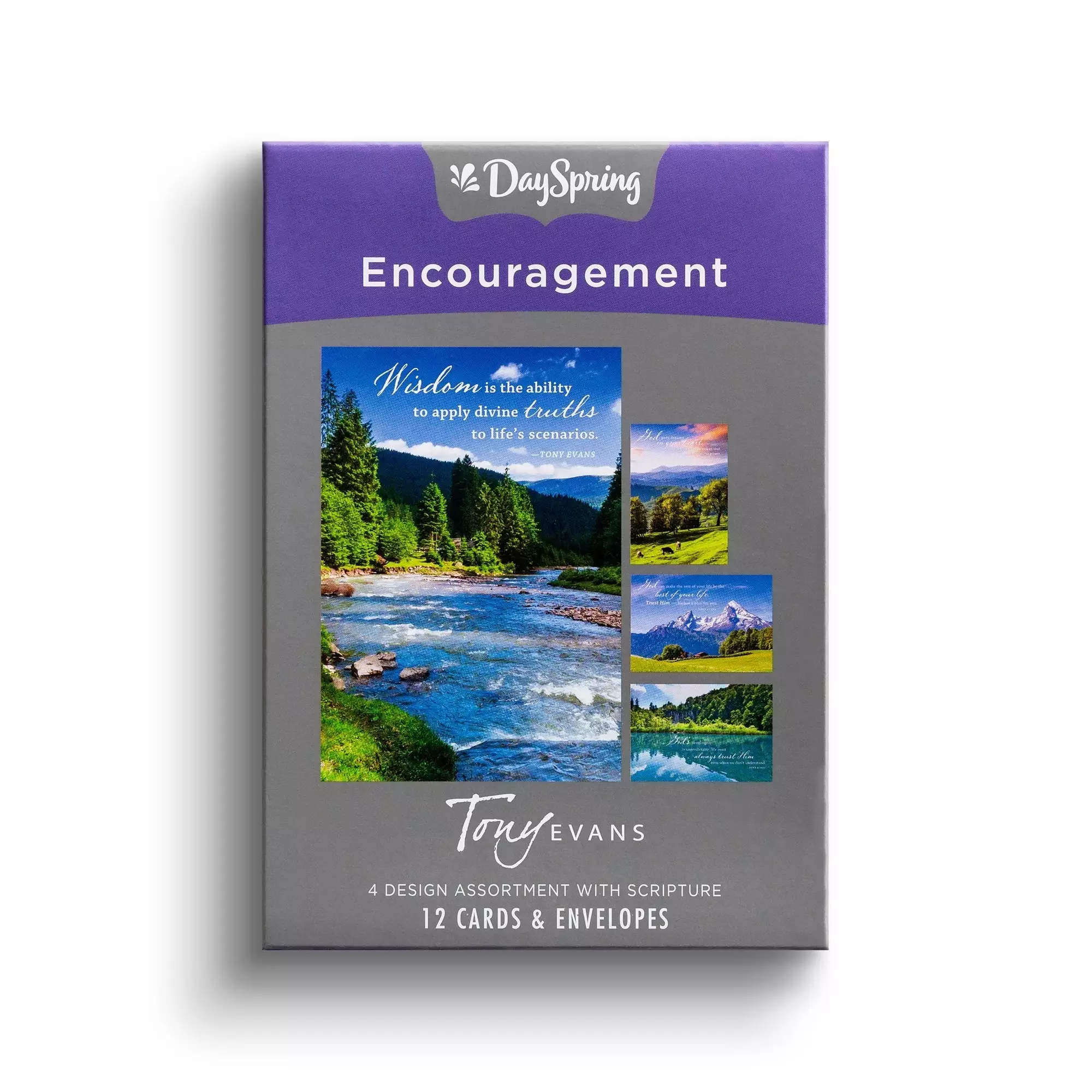 Tony Evans - Encouragement - Mountain Views - 12 Boxed Cards
